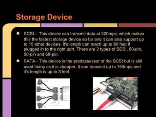 Presentation for computer components | PPTX | Computing | Technology ...