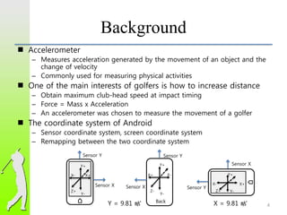 Measuring movements of golfers with an accelerometer | PDF