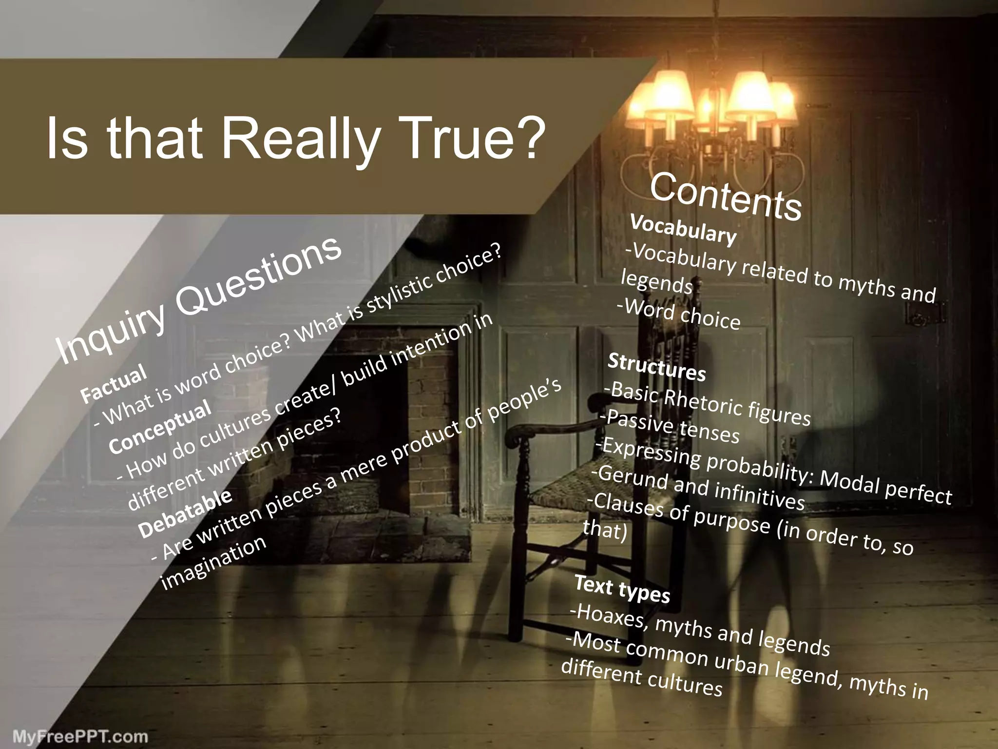 Is that Really True?
 