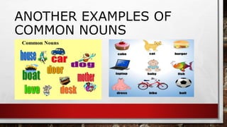 ANOTHER EXAMPLES OF
COMMON NOUNS
 