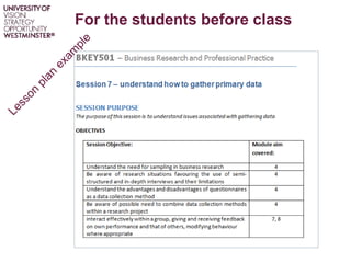 For the students before class
 