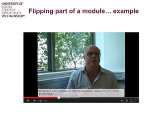 Flipping part of a module… example
 