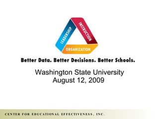 Washington State University August 12, 2009  