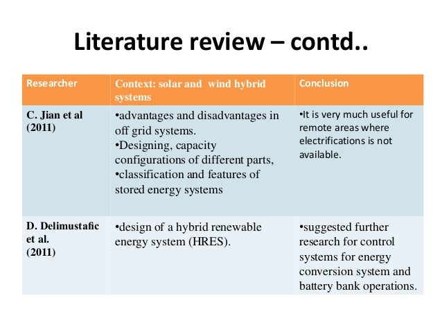 literature review of solar battery charger