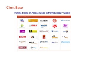 Client Base Installed base of Across Globe extremely happy Clients 