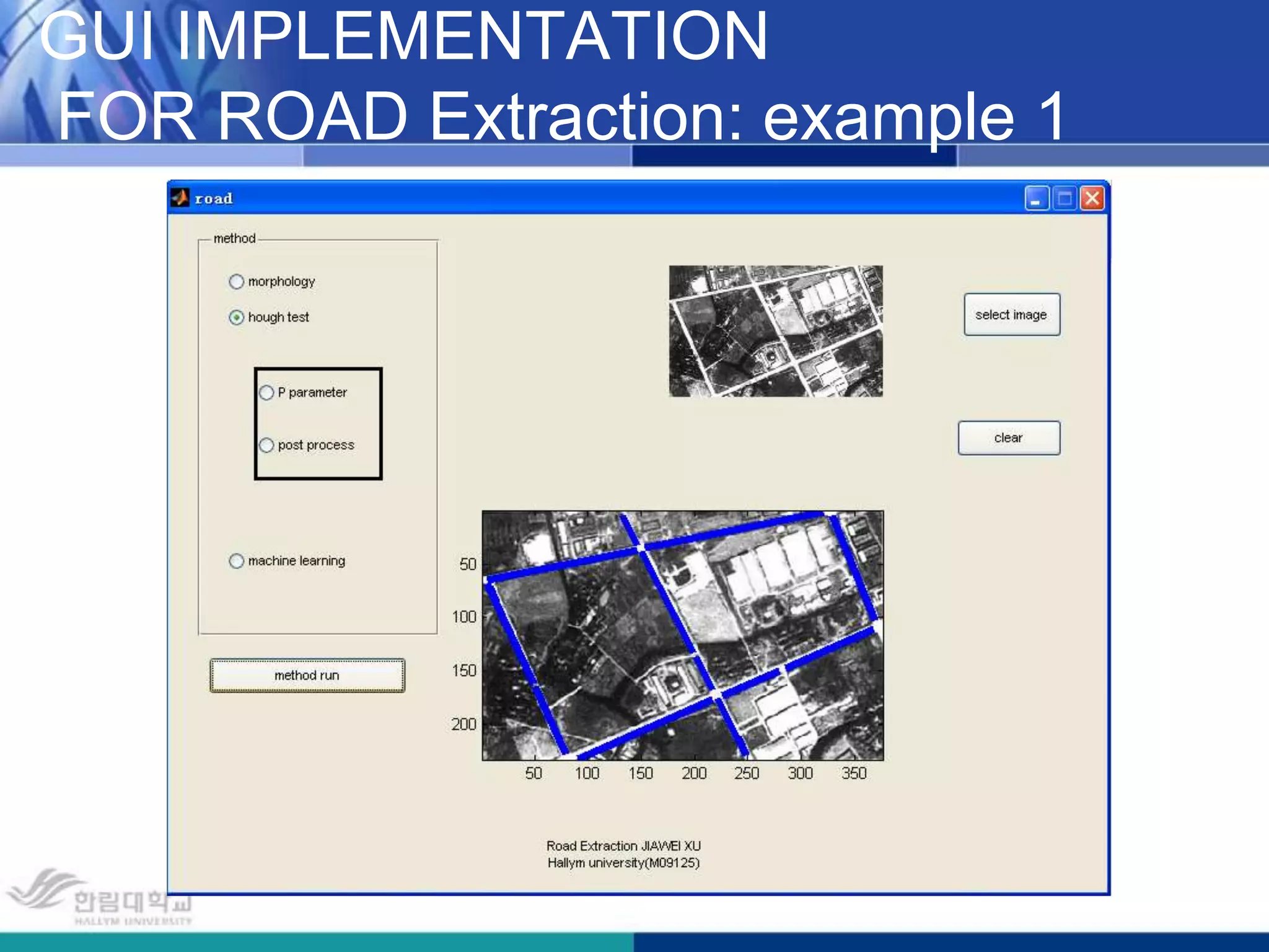 Rank distance of K-means, SVM and our method  (%) We do not list out morphology, Hough transform…because rank distance, quality percentage and other values are much lower than these approaches 