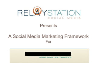 Presents

A Social Media Marketing Framework
               For
 