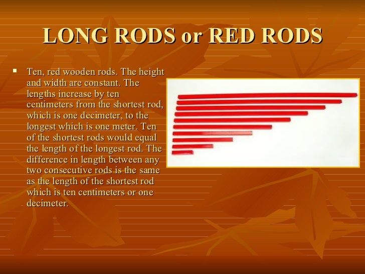 Presentation for long rods
