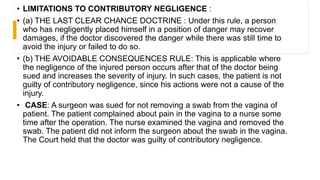 Avoidable Consequences Medical negligence and its defence | PPTX