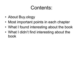 Presentation for Client Leadership - Buy.ology