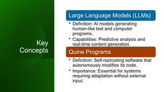 Self-Evolving Programs: A Novel Approach Leveraging LLMs and Quine ...