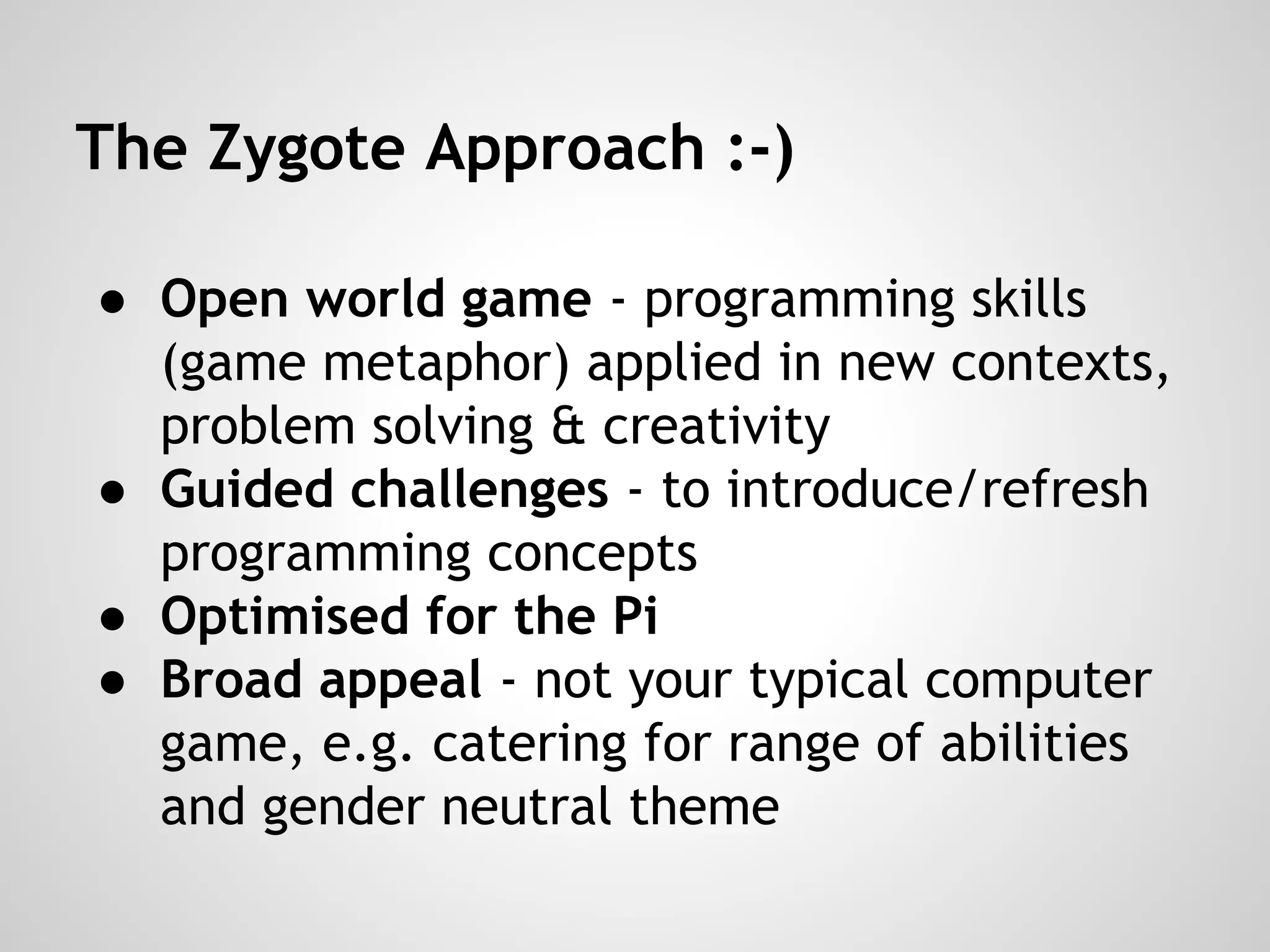 Introducing project zygote ppt