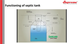 Functioning of septic tank
 