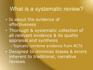 Can systematic reviews help identify what works and why? | PPTX