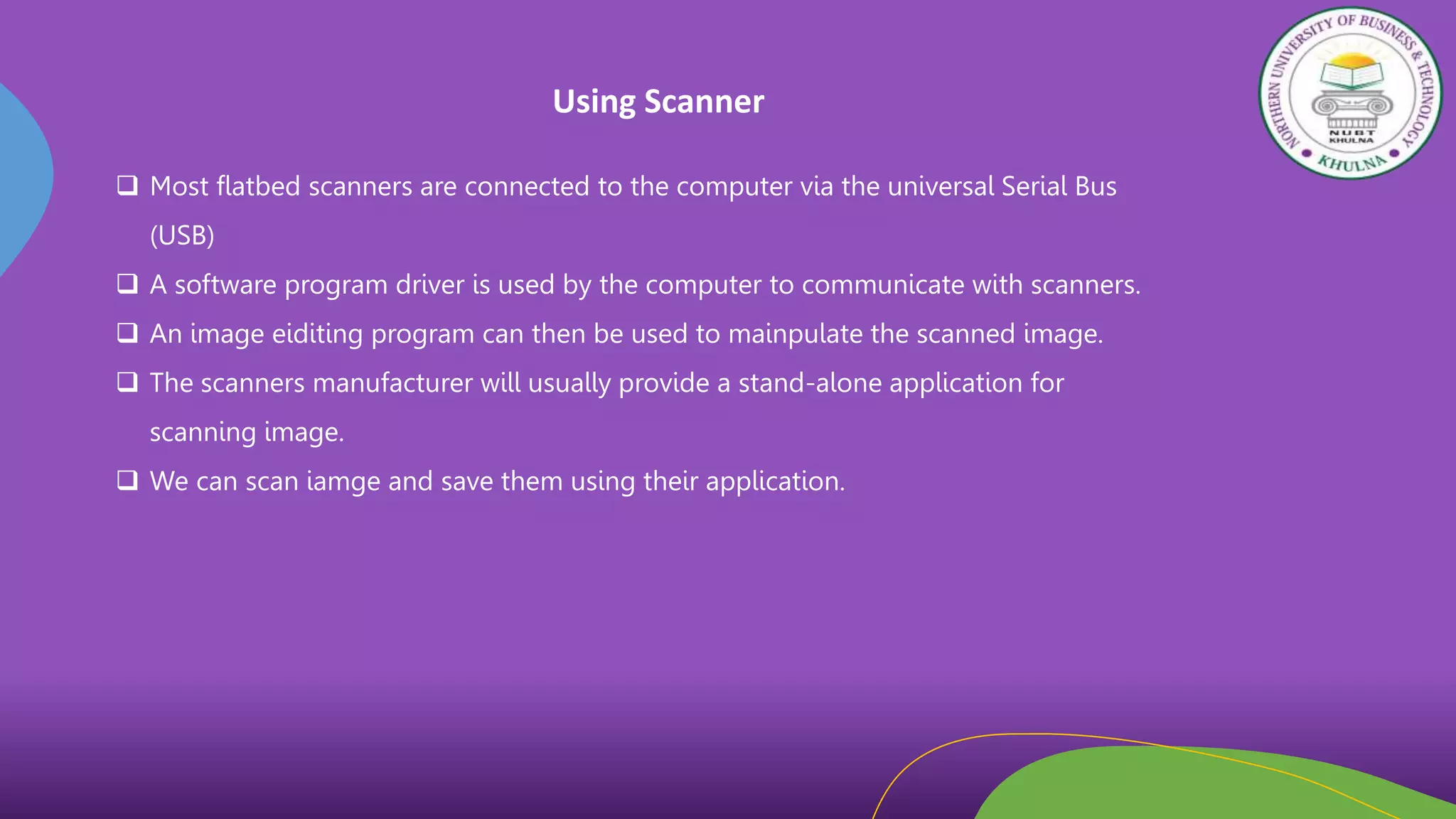 Presentation for Scanner .pptx | Computer Peripherals | Computing