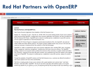 Red Hat Partners with OpenERP
50
 