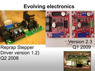 Evolving electronics




                            Version 2.3
Reprap Stepper               Q1 2009
Driver version 1.2)
Q2 2008
 