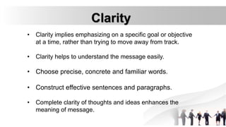 Clarity Examples Communication, Seven C's of Communication and Barriers to Effective ...