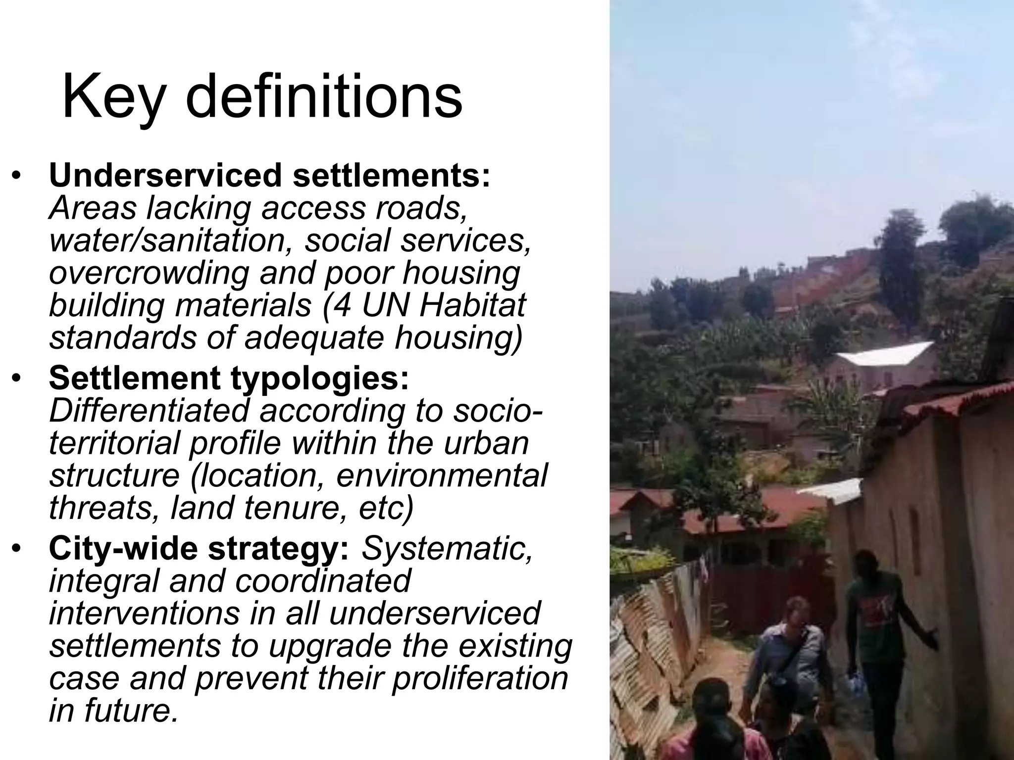 Presentation for the mayor city wide upgrading unplanned and ...