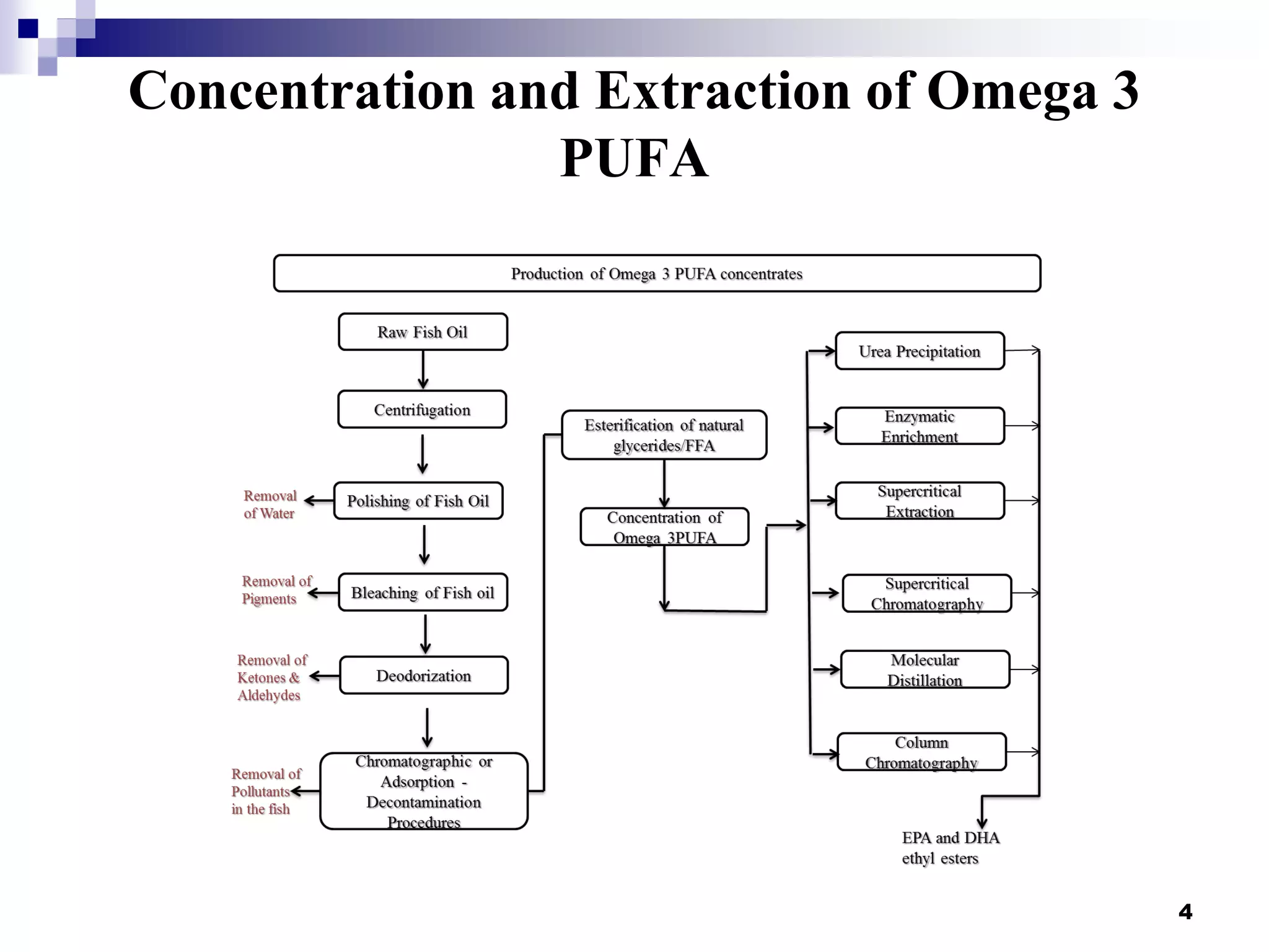 Concentration and Extraction of Omega 3
PUFA
4
 