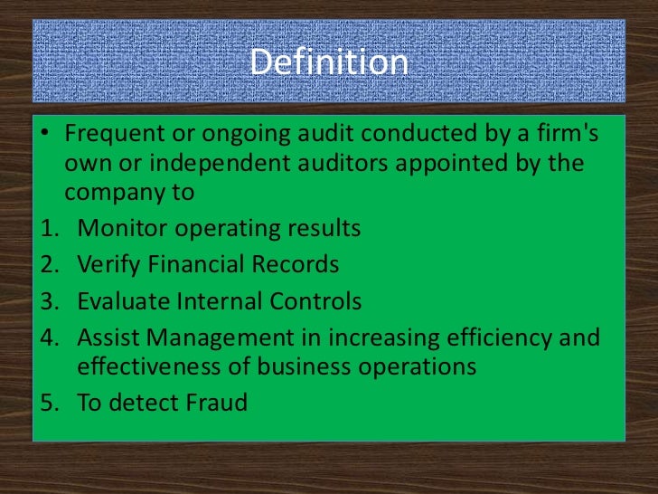 Internal Audit of Manufacturing Companies
