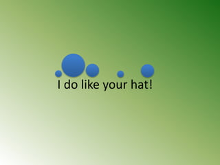 I do like your hat!
 