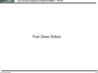 F.CAIGNET
Les circuits logiques programmables - FPGA
47
Voir 2ème fichier
 