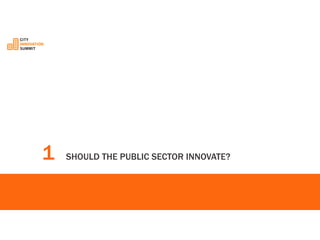 1SHOULD THE PUBLIC SECTOR INNOVATE?  