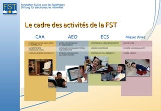 Le cadre des activités de la FST
   CAA         AEO        ECS      Mieux Vivre
 
