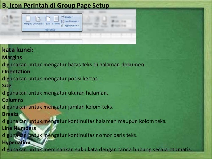 Presentation fungsi menu pada icon