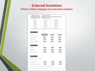 External Insulation
ITeCons Online catalogue of constructive solutions
 
