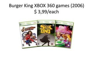 Burger King XBOX 360 games (2006)
            $ 3,99/each
 