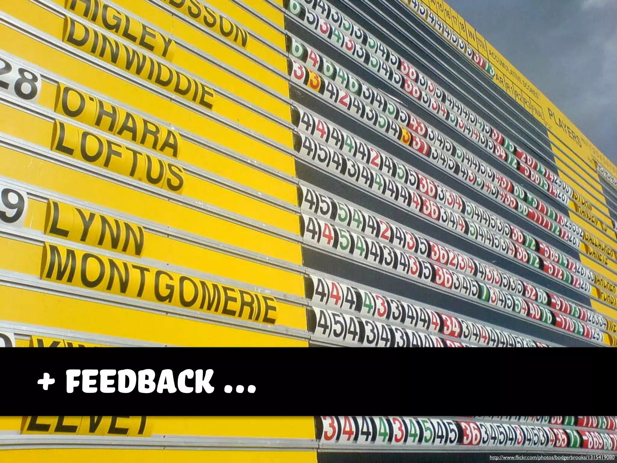 + Feedback ...
http://www.ﬂickr.com/photos/bodgerbrooks/1315419080
 