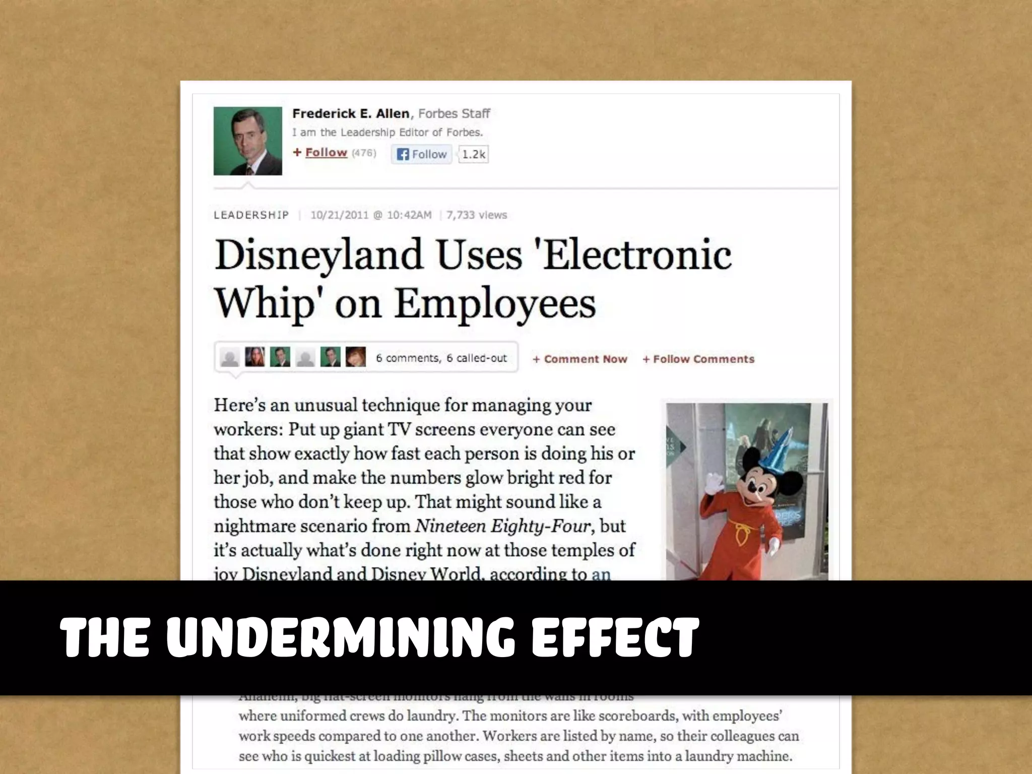 the undermining effect
 