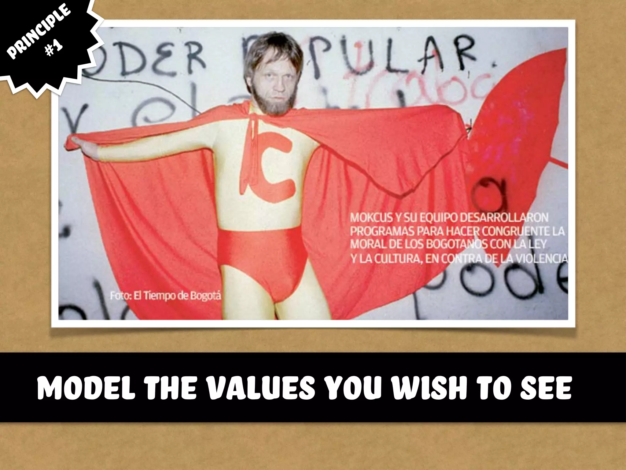 model the values you wish to see
Principle
#1
 