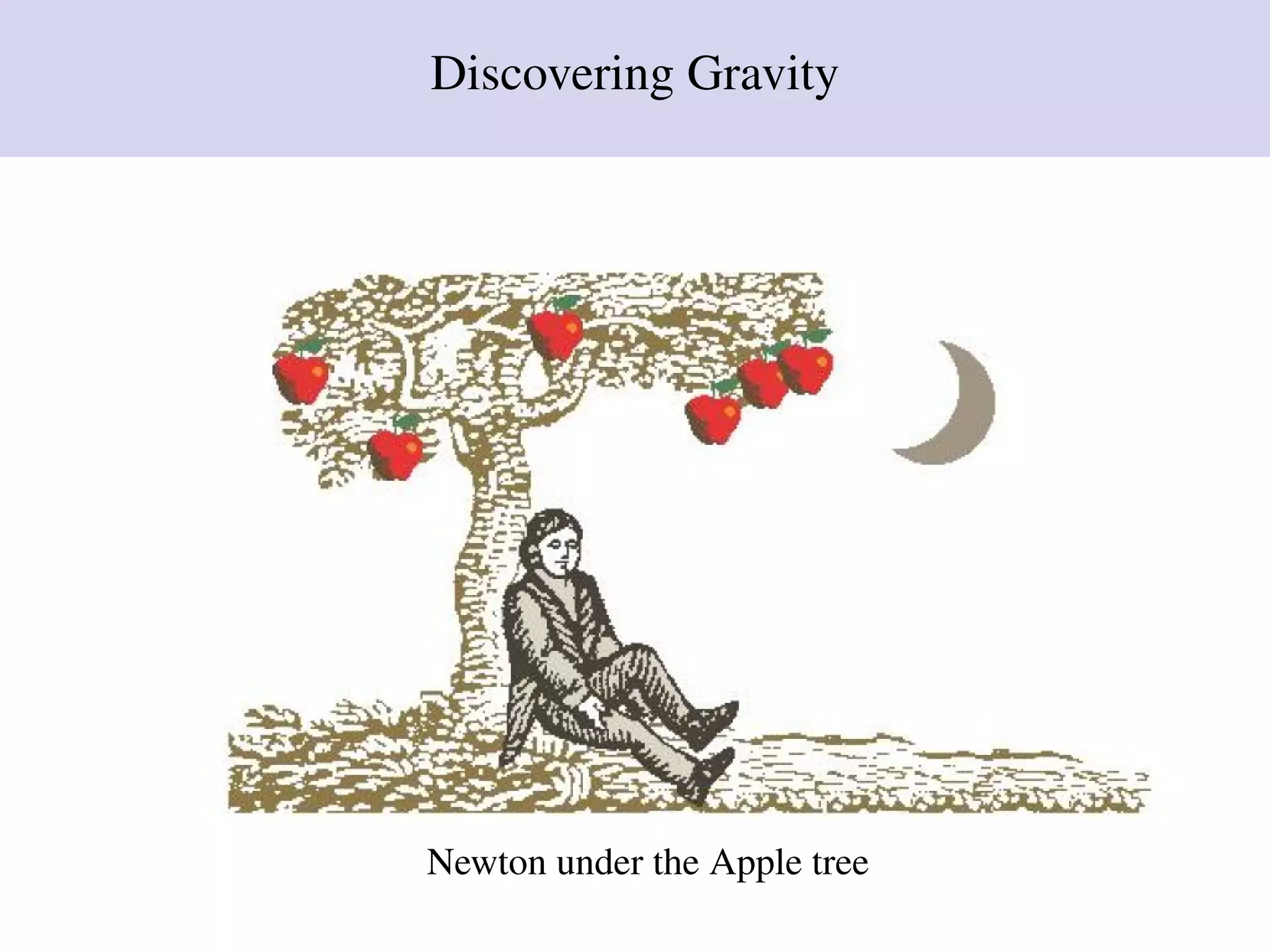 Discovering Gravity
Newton under the Apple tree
 