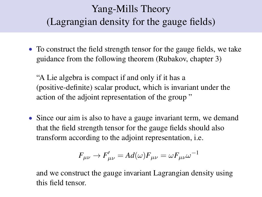 Presentation gauge field theory