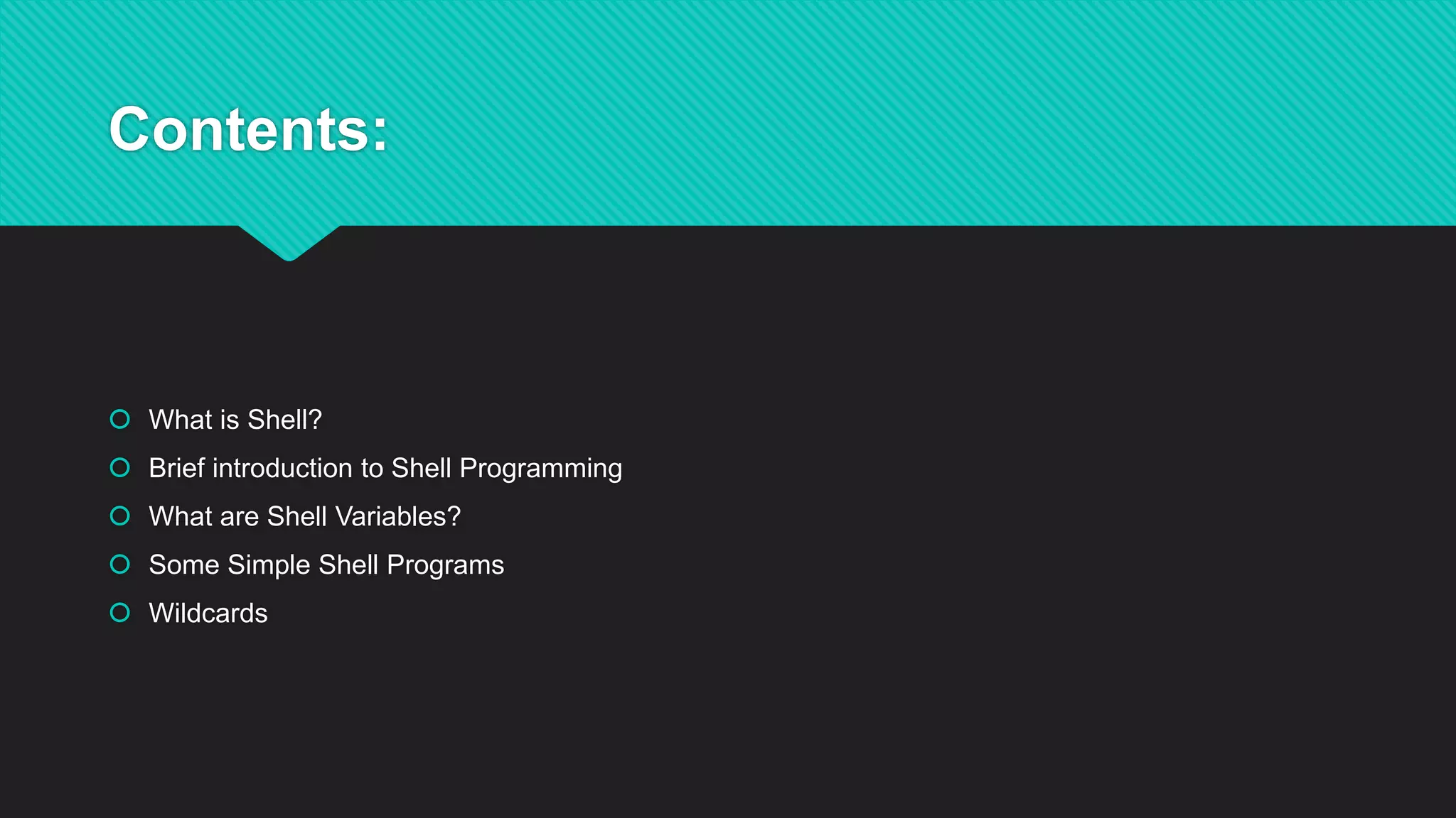 Wildcards, Simple Shell Programs and Shell Variables | PPT