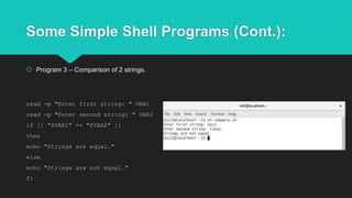 Wildcards, Simple Shell Programs and Shell Variables | PPTX