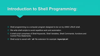 Wildcards, Simple Shell Programs and Shell Variables | PPTX | Operating ...
