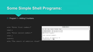 Wildcards, Simple Shell Programs and Shell Variables | PPTX | Operating ...