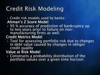 SoSeBa Bank - Risk Managment of a fictitious Bank | PPTX