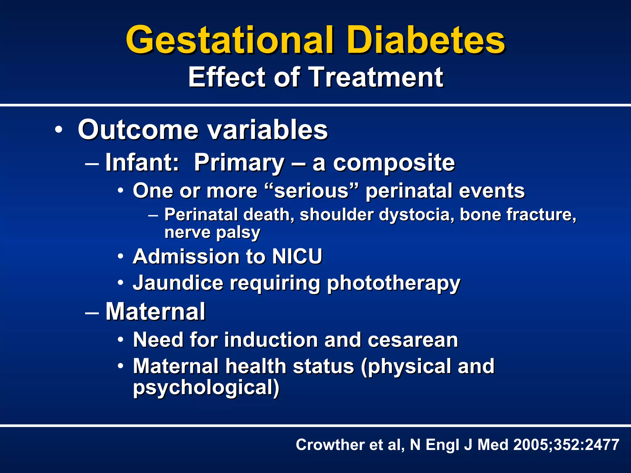 Gestational Diabetes Define Consequences Management Ppt