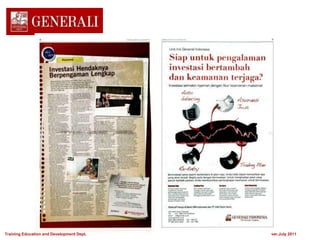 Training Education and Development Dept. ver.July 2011
 