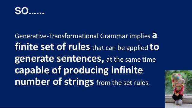 presentation generative transformational grammar transformational grammar
