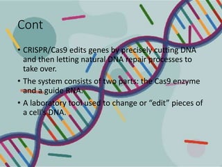 Presentation Genetics Genome editing technology and potential ...