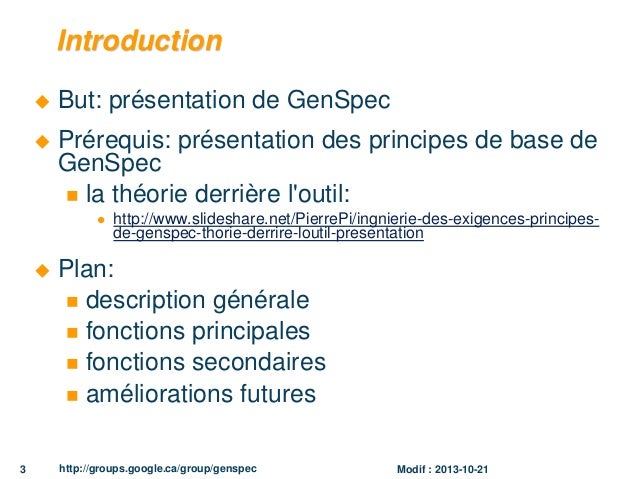 genspec gratuit