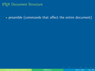 We'll Work Through an Example Together 
Go to latexlab.org or open the example .tex  