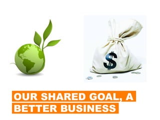 OUR SHARED GOAL, A 
BETTER BUSINESS 
 