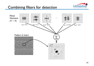 Combining ﬁlters for detection
14
 